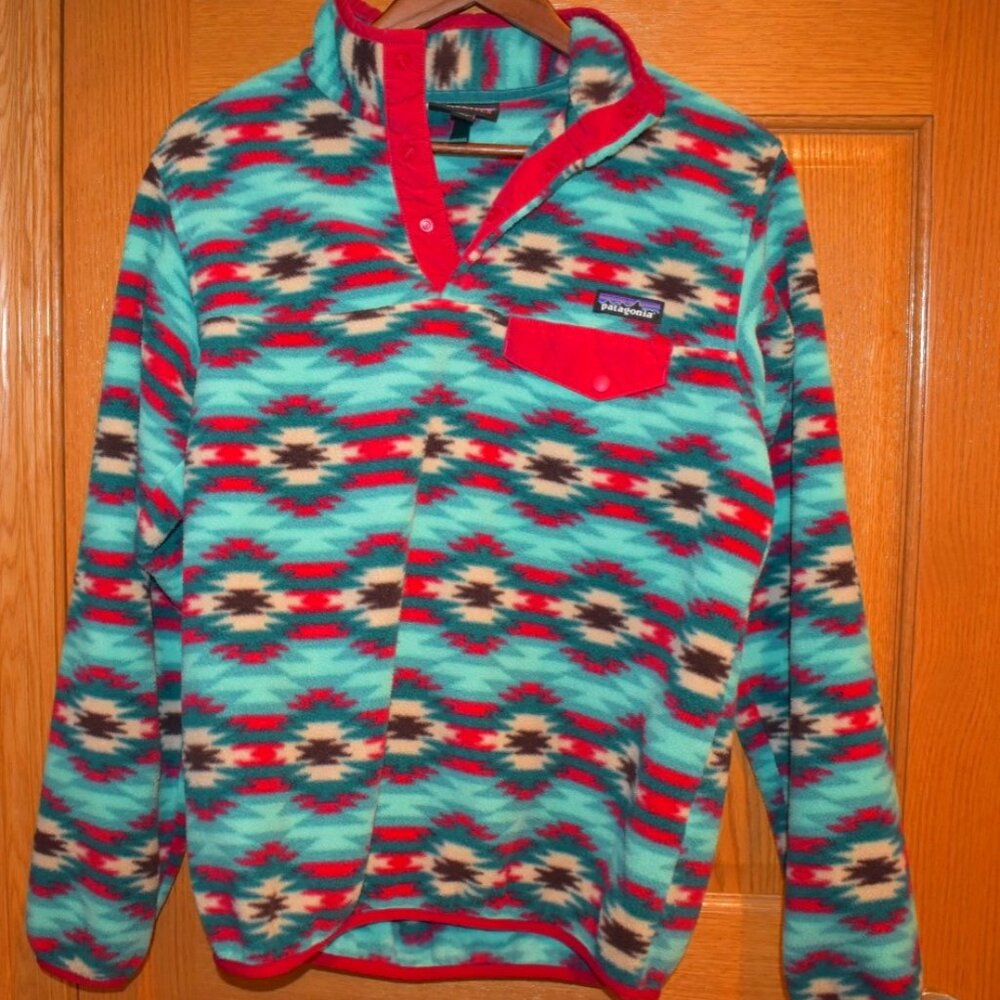 Patagonia Synchilla Wild Desert pattern Snap-T fleece pullover sweater
